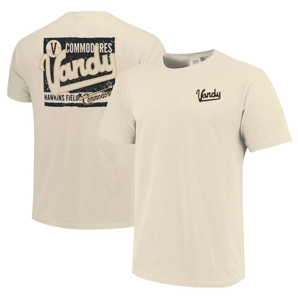 Comfort Colors Men's Cream Vanderbilt Commodores Throwback Vandy T-shirt - 3XL